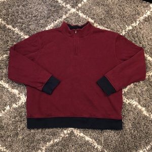 Lands’ End thick fleece quarter zip sweatshirt